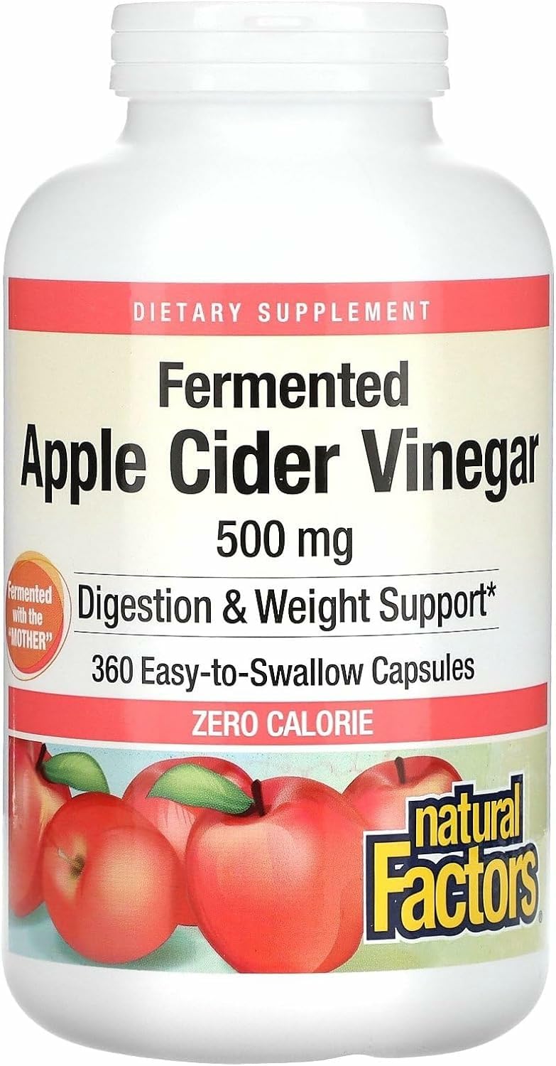 Natural Factors Fermented Apple Cider Vinegar bottle for daily digestive support