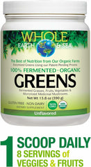 Natural Factors greens powder scoop showcasing easy portion control for daily use.