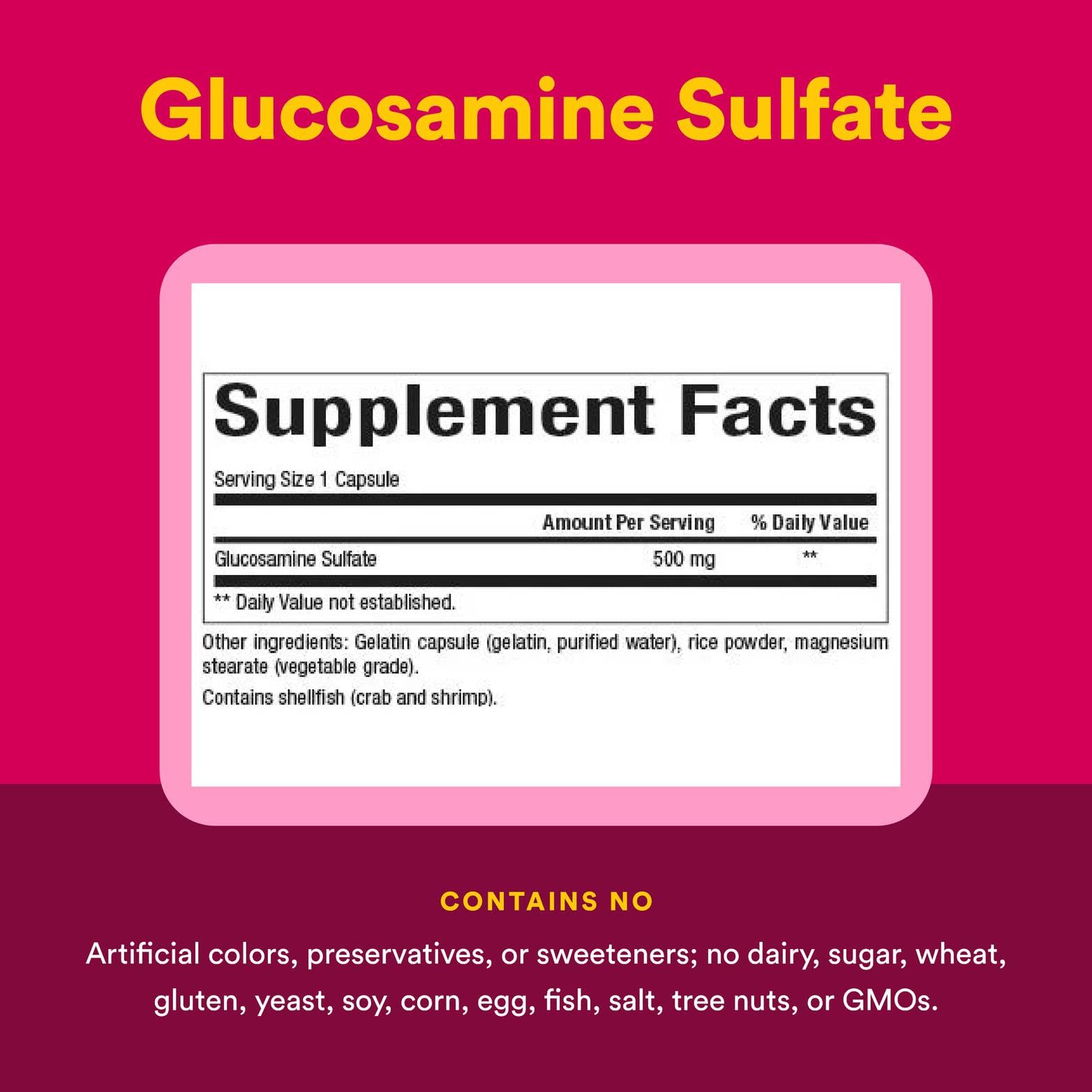 Natural Factors Glucosamine Sulfate bottle dispense showing dosage convenience