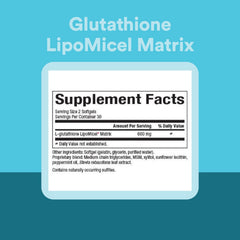 Natural Factors Glutathione LipoMicel Matrix ingredients overview emphasizing purity for antioxidant support