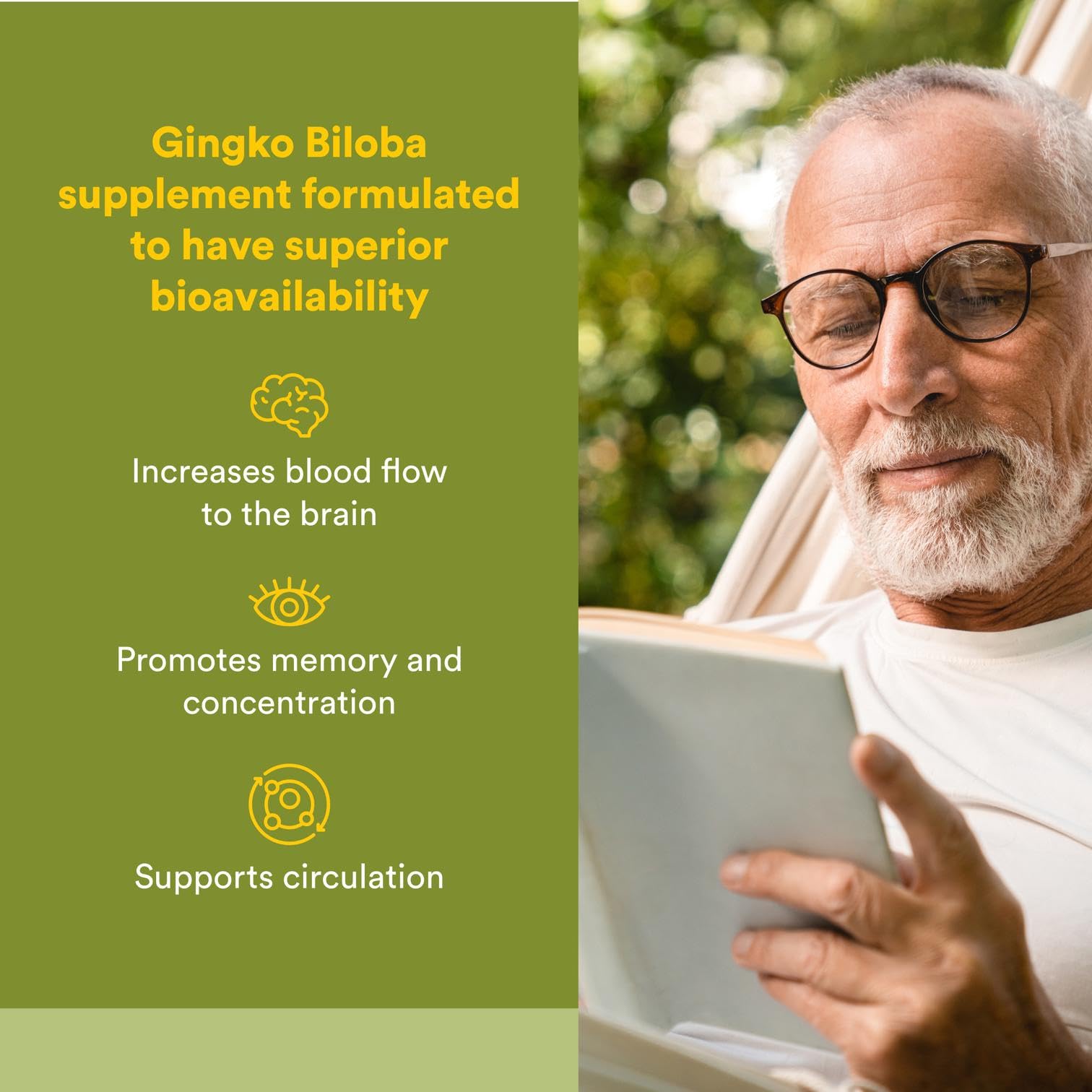 HerbalFactors Ginkgo Biloba capsules ready for daily supplementation