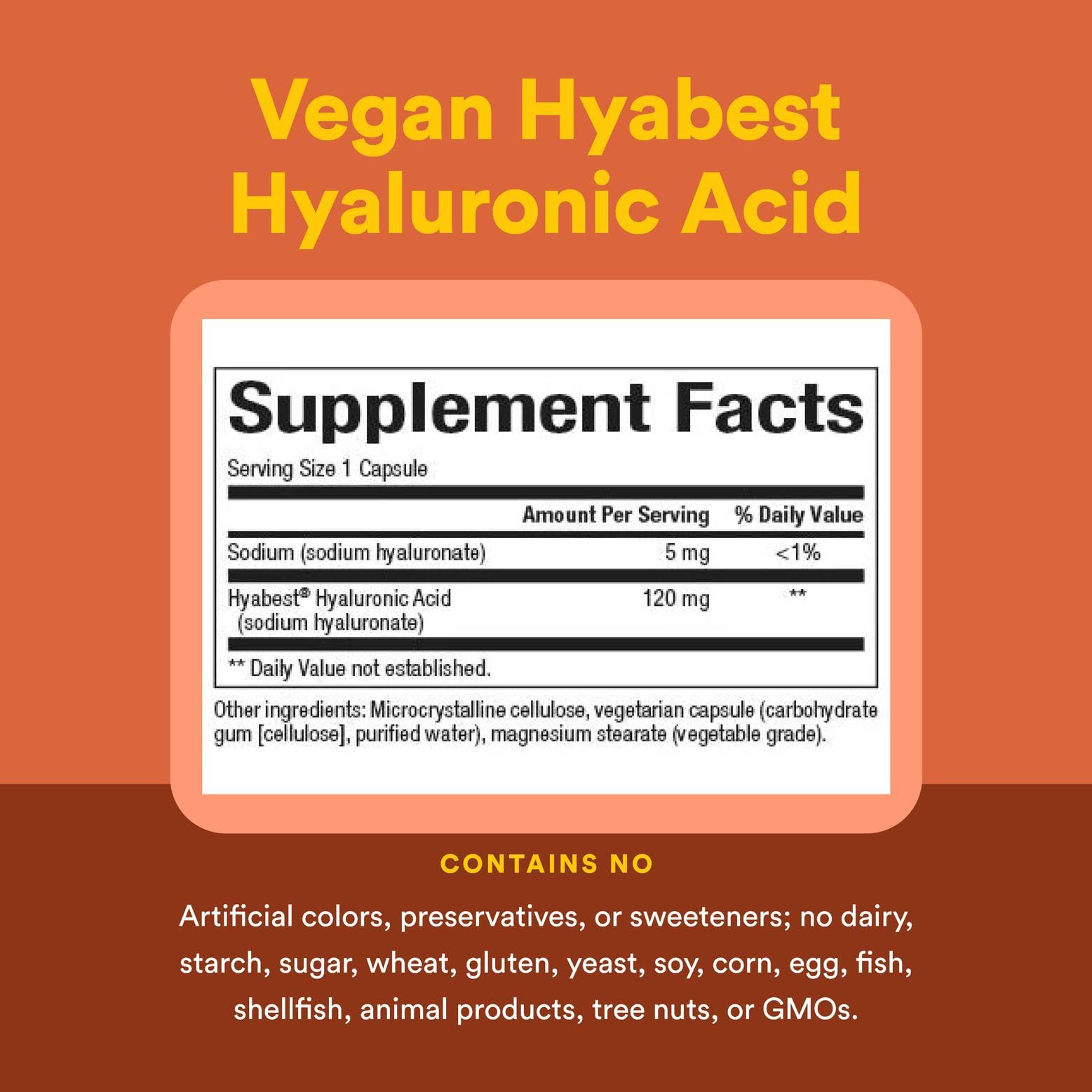 Natural Factors Hyabest capsules in hand demonstrate easy daily supplementation.