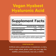Natural Factors Hyabest capsules in hand demonstrate easy daily supplementation.