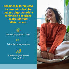 Natural Factors IBS Relief Biotic capsules ready to support gut health daily.