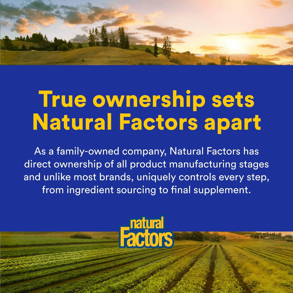 Natural Factors ISURA purity seal demonstrates contaminant testing commitment