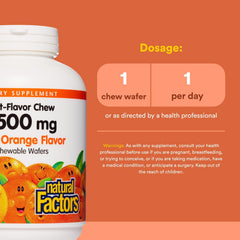 Child enjoys a Natural Factors Vitamin C chewable tablet