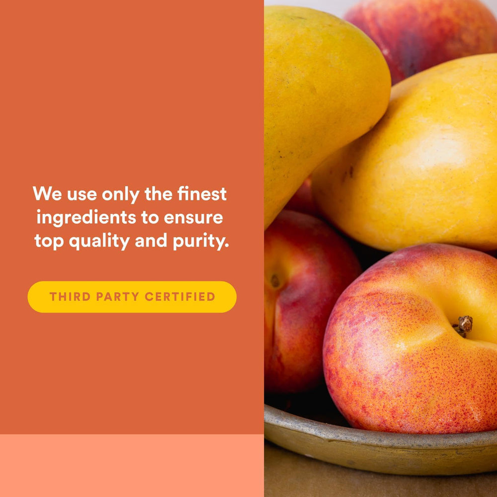 Natural Factors Kids Vitamin C flavors peach passionfruit mango