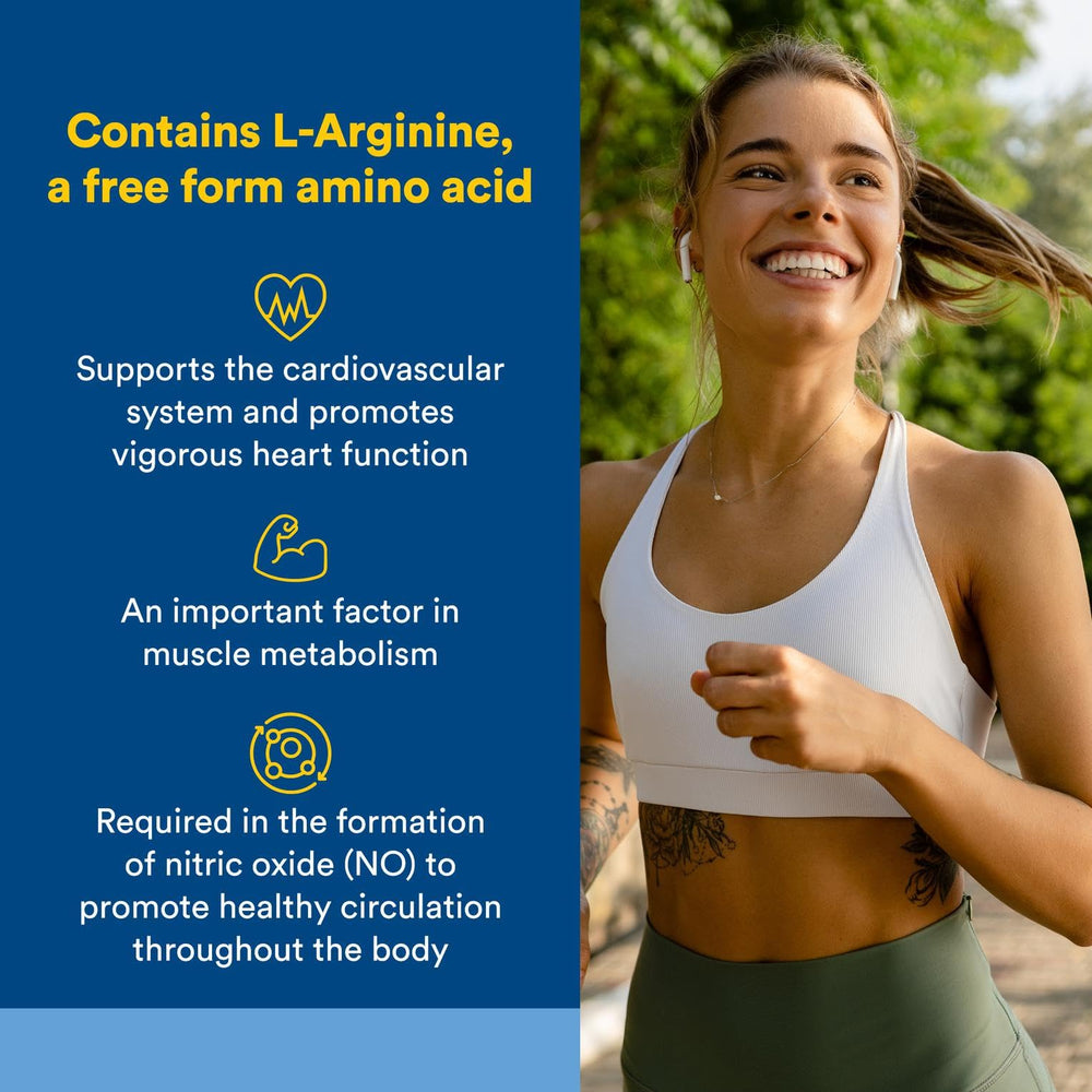 Natural Factors L-Arginine 500 mg capsules close-up, showing quality.