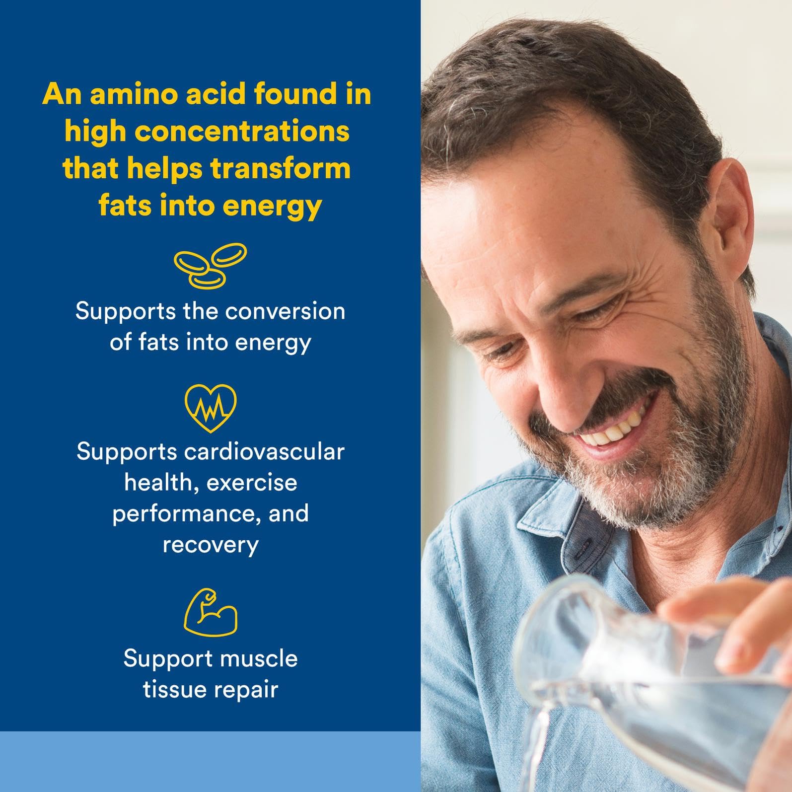 Natural Factors L-Carnitine 500 mg capsules close-up supports energy metabolism.