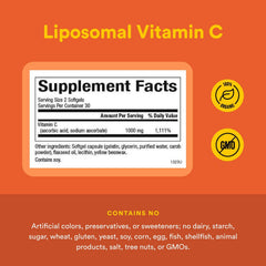 Softgels from Natural Factors Liposomal Vitamin C blister showing convenient daily use
