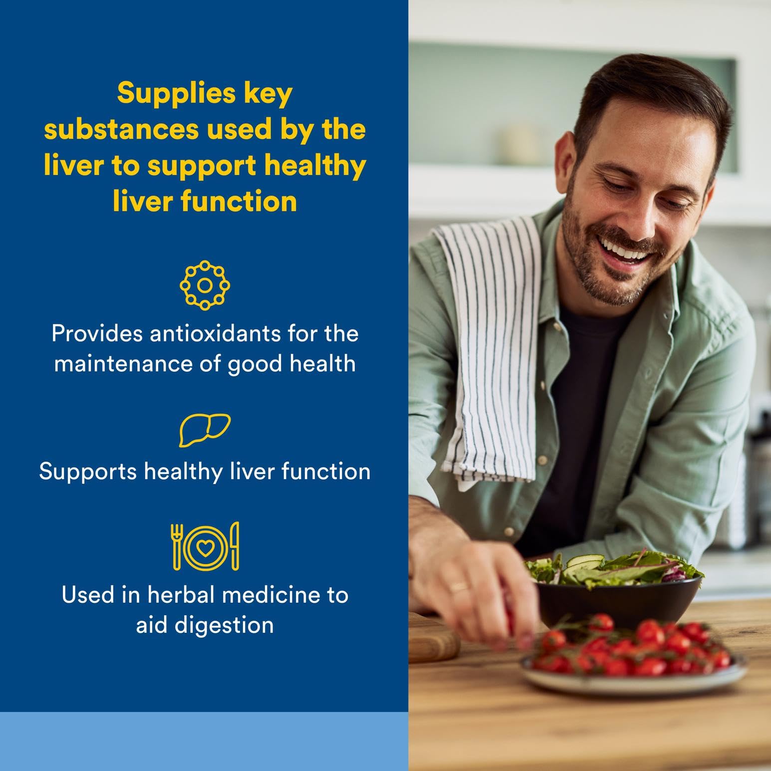 Natural Factors Liver Health Formula capsules close-up showing vegan and gluten-free formula.