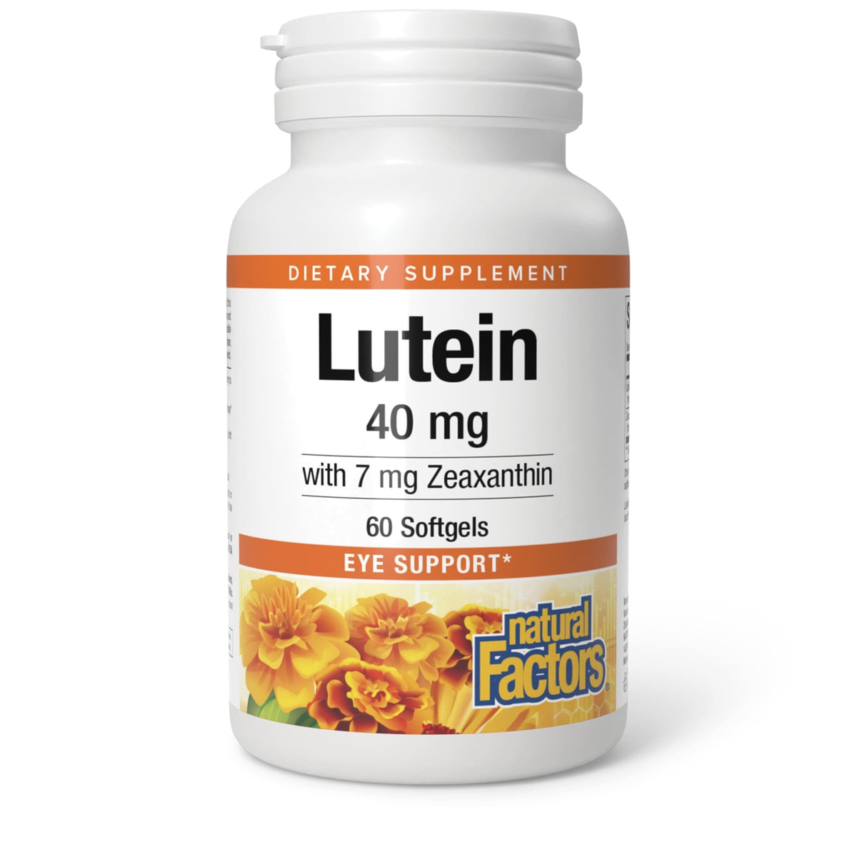 Natural Factors Lutein 40 mg softgel capsule ready for daily eye support.