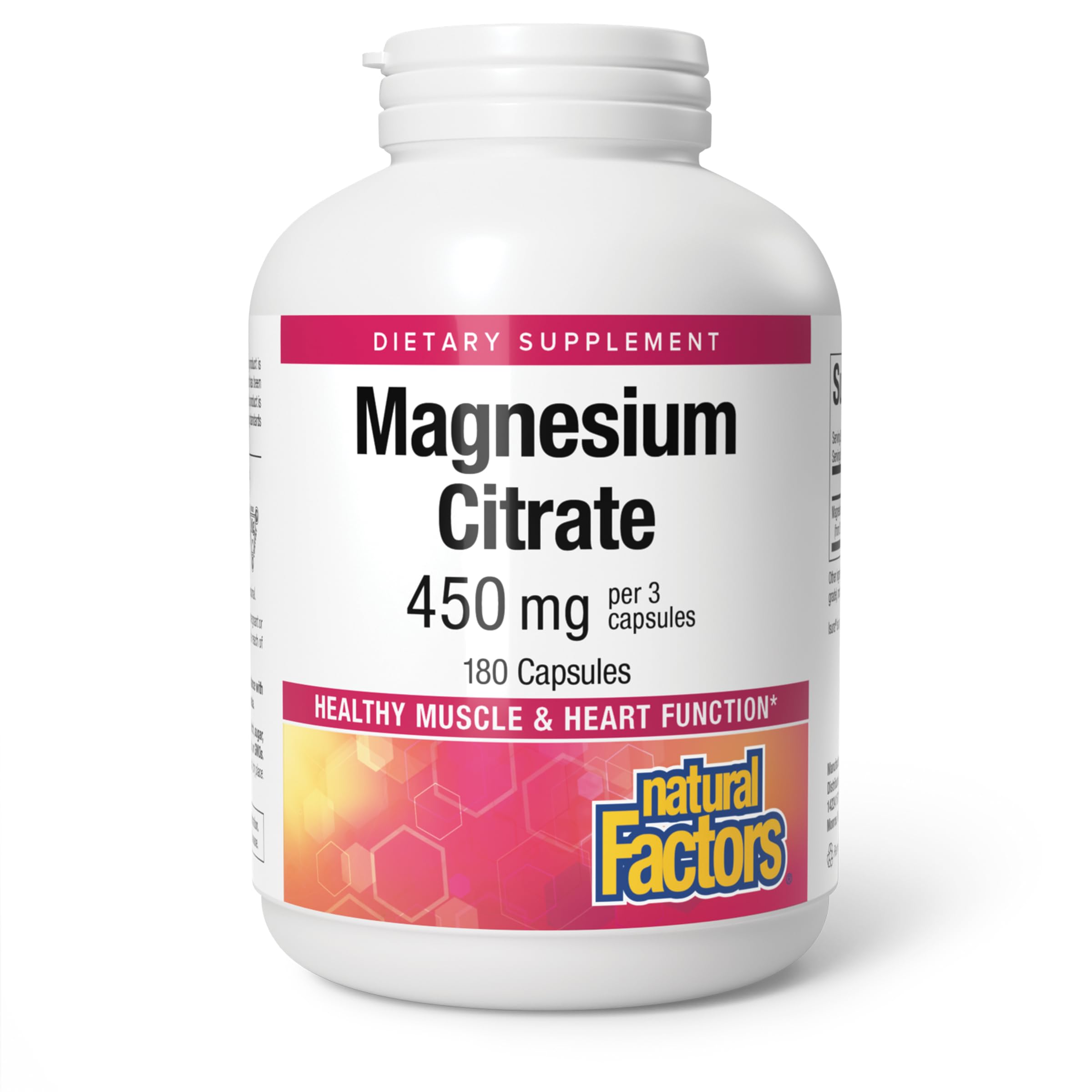 Natural Factors Magnesium Citrate 150mg bottle front with easy daily support.