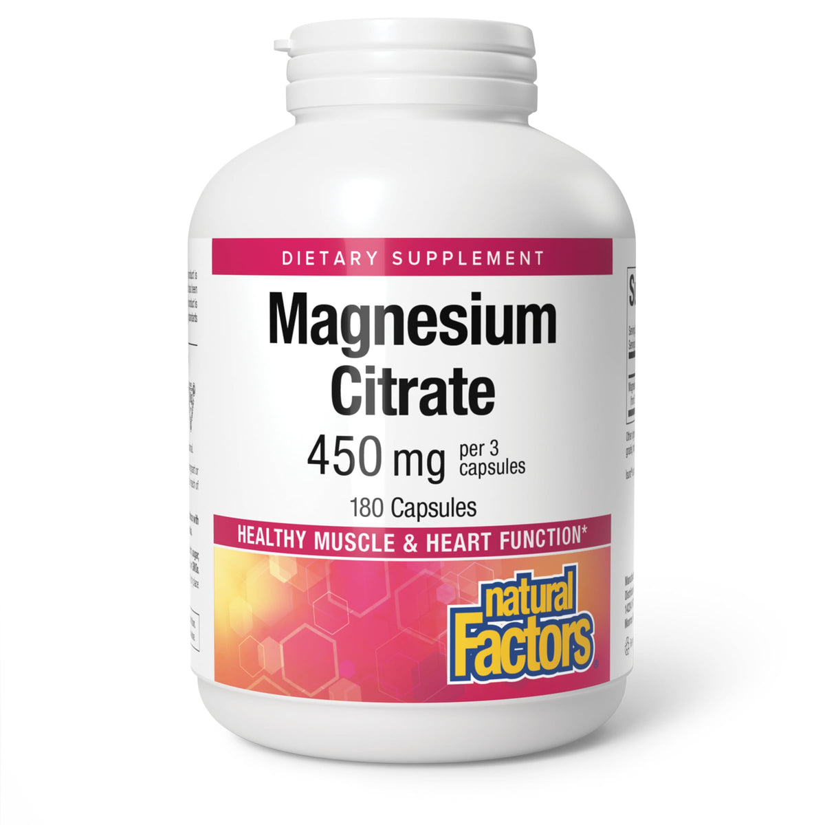 Natural Factors Magnesium Citrate 150mg bottle front with easy daily support.