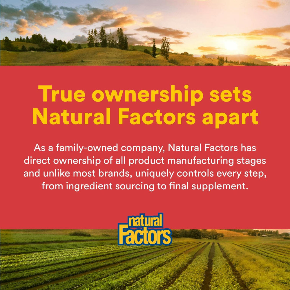 Natural Factors Magnesium Citrate 150 mg ingredients panel highlighting citrate form.