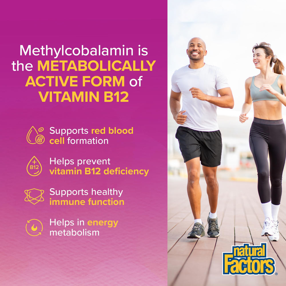 Metilcobalamina forma activa para absorción rápida de Natural Factors.