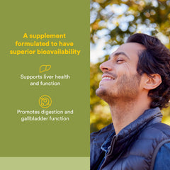 Natural Factors Milk Thistle capsules close-up emphasizes easy daily liver health aid.