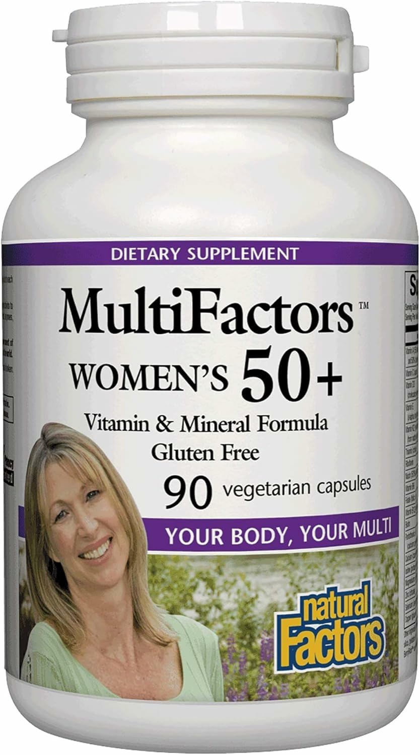 Natural Factors MultiFactors 50+ bottle with easy capsules for daily nourishment