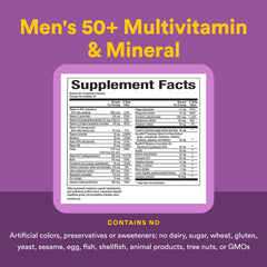 Three capsules per day serving visual for Natural Factors MultiFactors 50+