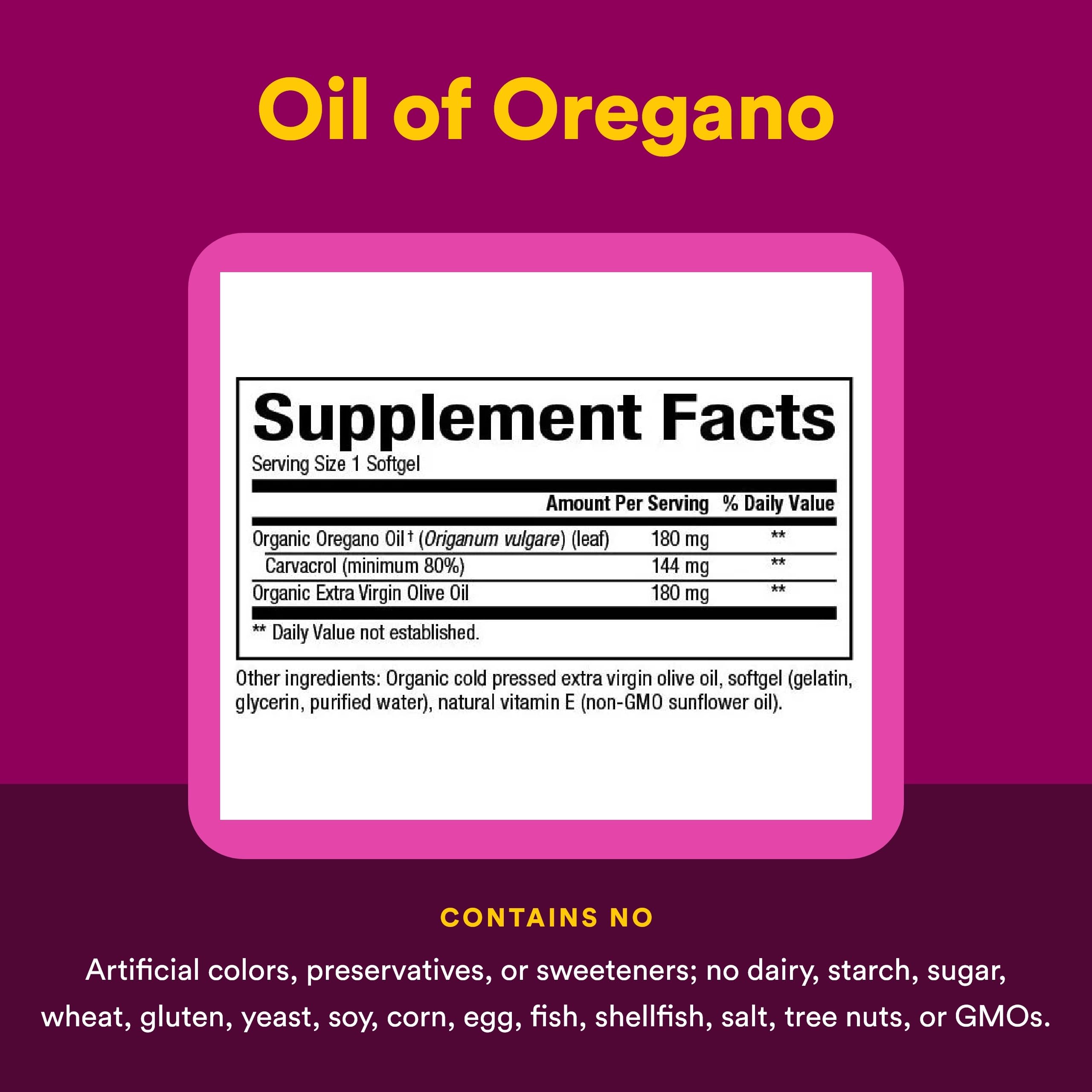 Natural Factors Oil of Oregano softgel daily-use image