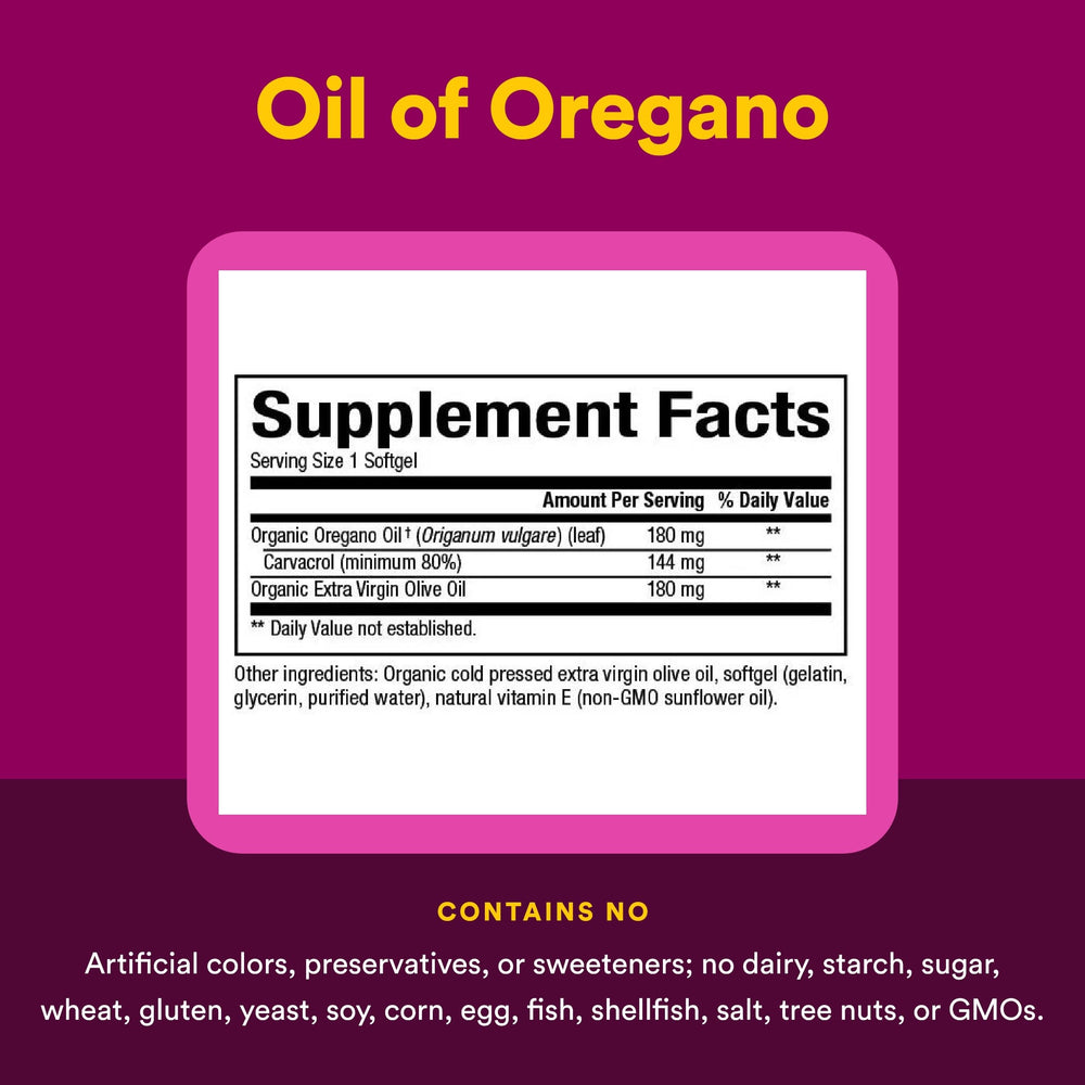 Natural Factors Oil of Oregano softgel daily-use image