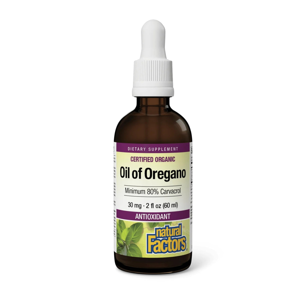 Natural Factors Oil of Oregano bottle ready for daily immune support.