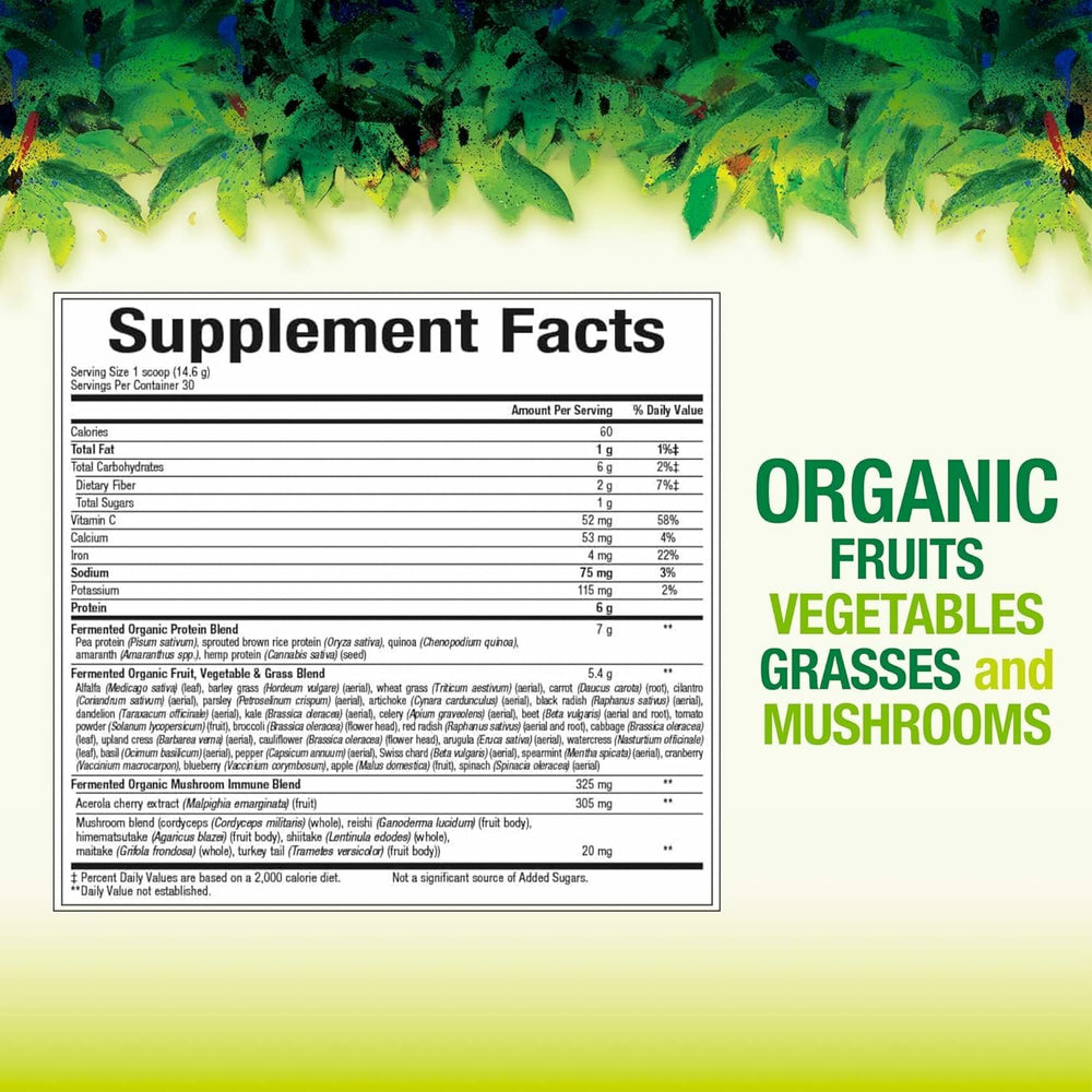 Natural Factors Tropical Greens powder jar ready for quick nutrient blends.