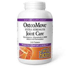 Natural Factors OsteoMove bottle front, supports daily joint comfort