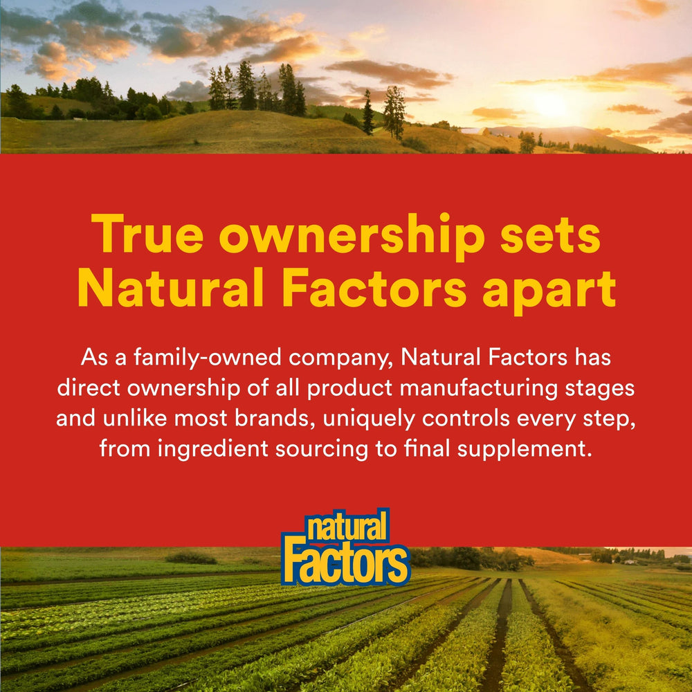 Natural Factors phosphatidylsérine – certification tierce partie pour la pureté