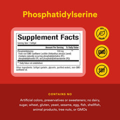 Natural Factors phosphatidylsérine – lécithine de tournesol non-OGM comme source principale