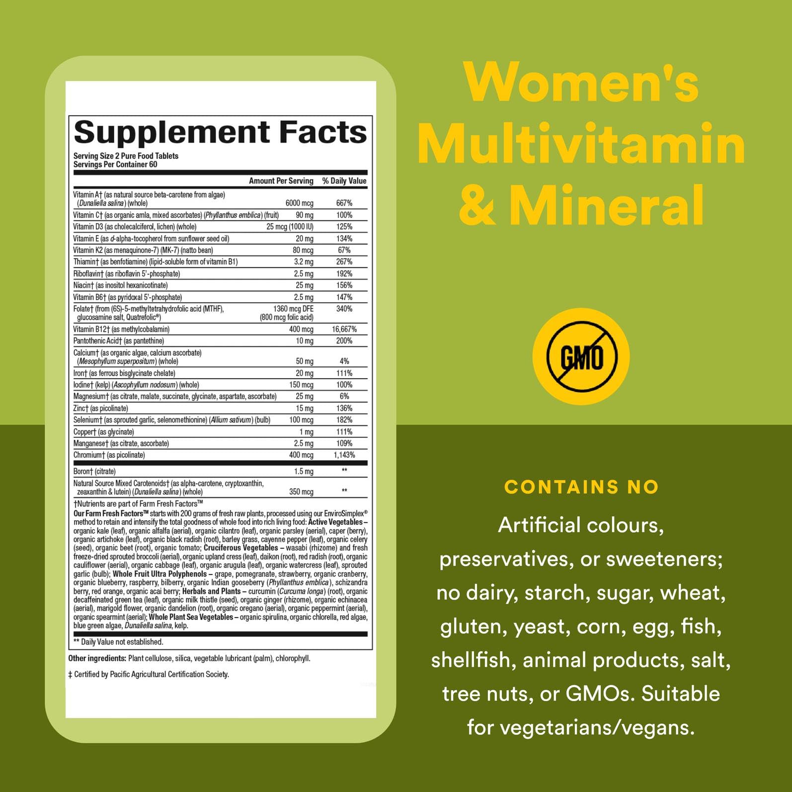 Natural Factors plant-based ingredients such as algae, amla, natto in the blend