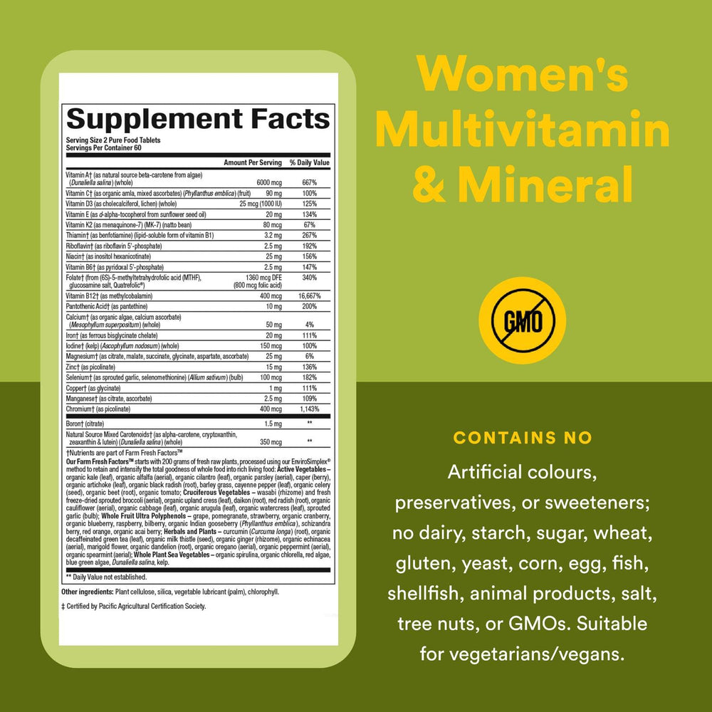 Natural Factors plant-based ingredients such as algae, amla, natto in the blend