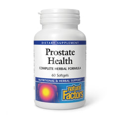 Natural Factors Prostate Health softgel bottle for daily support and convenient use.