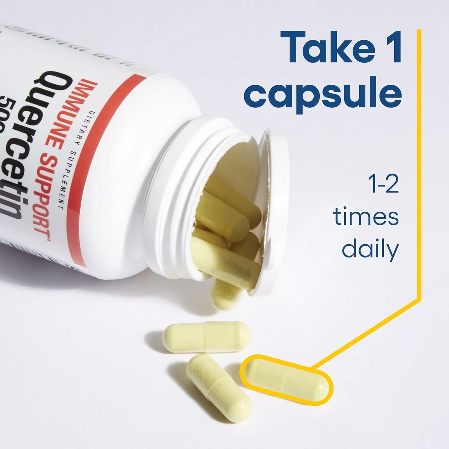 Natural Factors Quercetin daily dosage demonstrates simple one-capsule routine