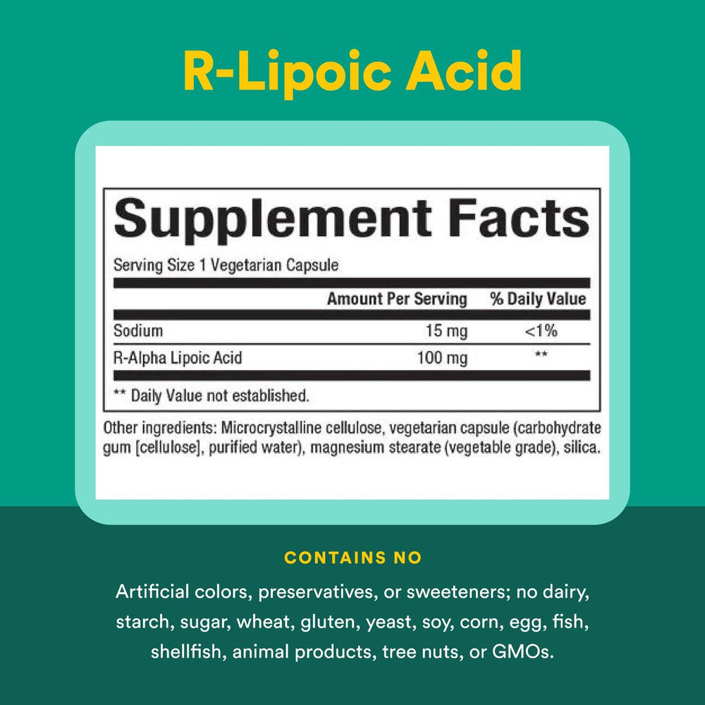 Natural Factors R-Lipoic Acid packaging open with capsules