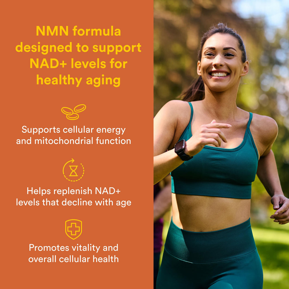Natural Factors Regenerlife NMN bottle side label highlights 500 mg potency for daily use