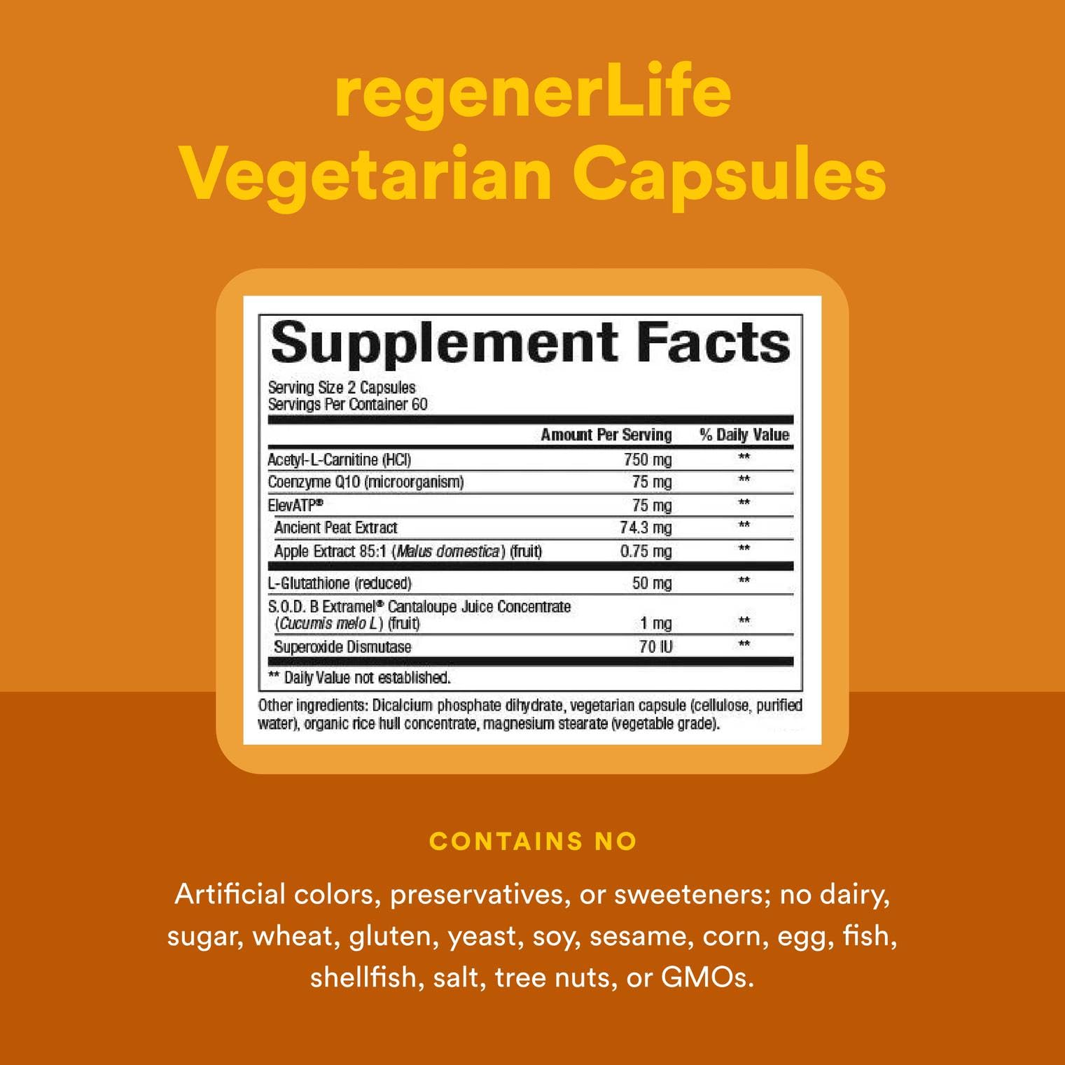 Natural Factors RegenerLife with peat and apple extracts highlights sustainable, purposeful ingredients.