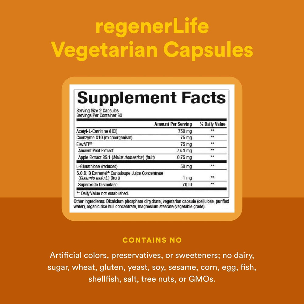 Natural Factors RegenerLife with peat and apple extracts highlights sustainable, purposeful ingredients.