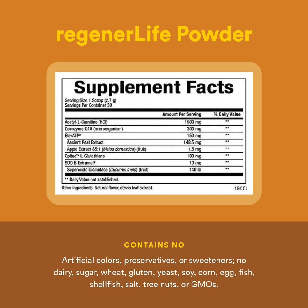 Natural Factors RegenerLife powder dissolving in water for a simple daily routine