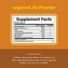 Natural Factors RegenerLife powder dissolving in water for a simple daily routine
