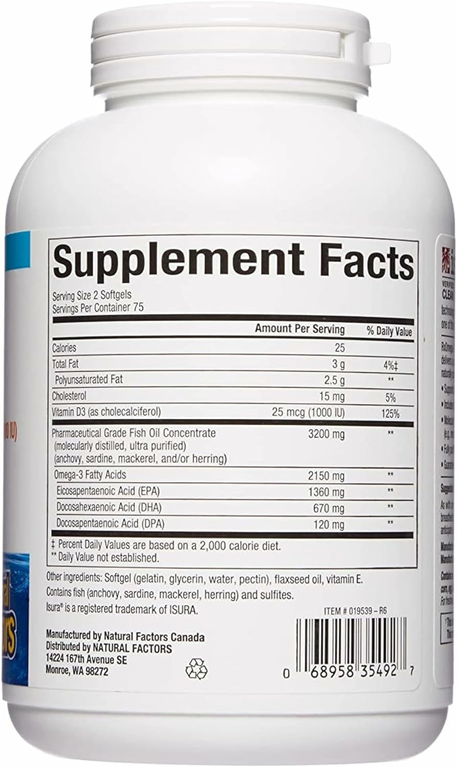 RxOmega-3 softgels close-up highlighting DHA and EPA for eye health