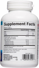 Natural Factors RxOmega-3 Ultra Strength bottle label highlights EPA and DHA content for mindful nutrition.