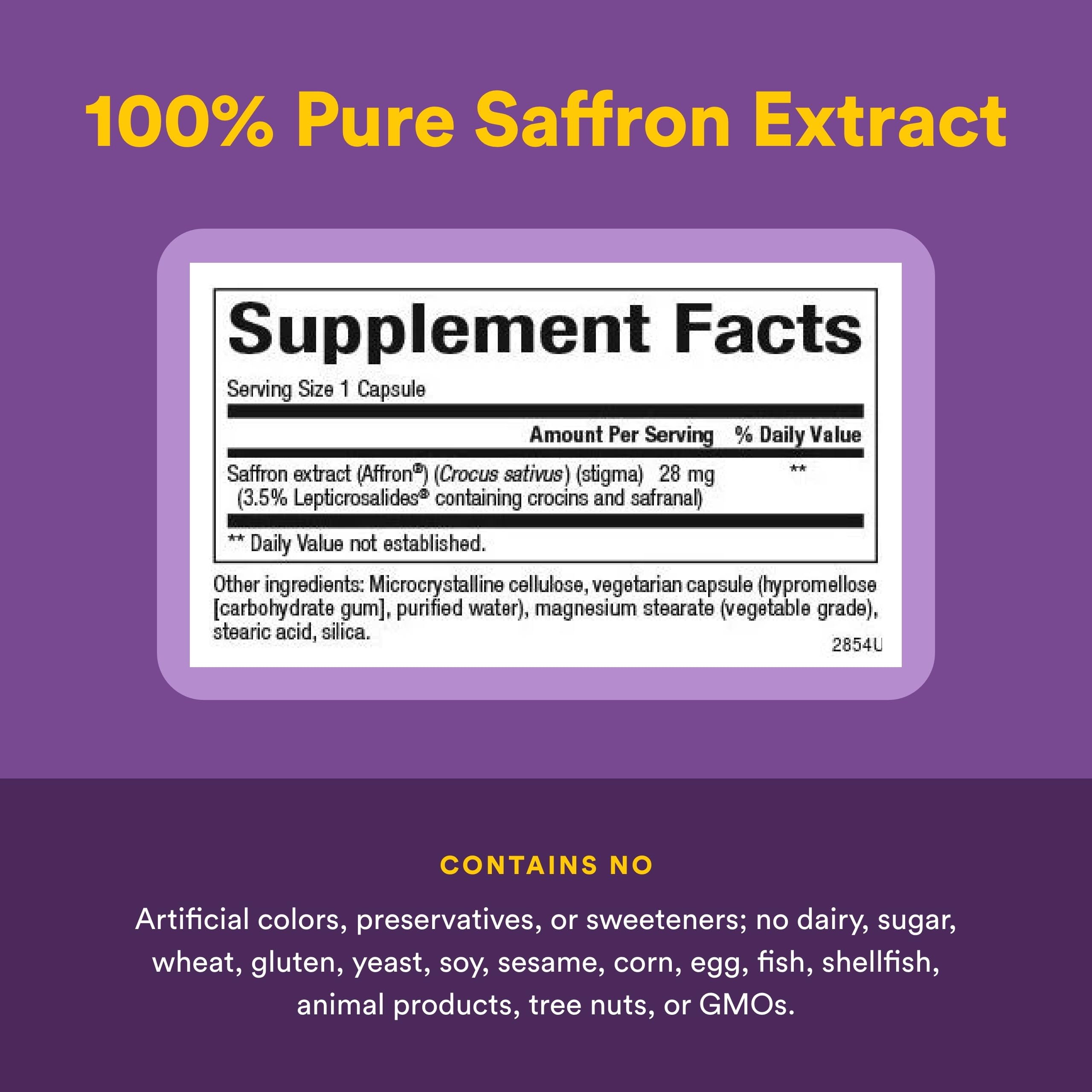 Natural Factors Saffron origin Spanish source.