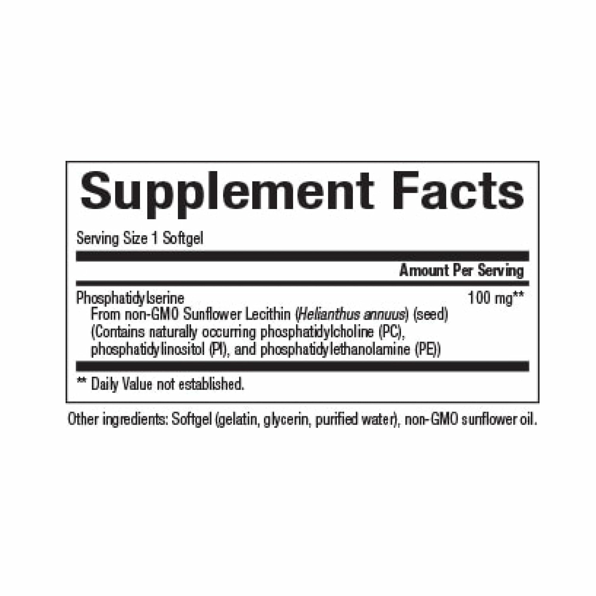 Natural Factors Sharp-PS Green softgels visualize brain support and clarity.