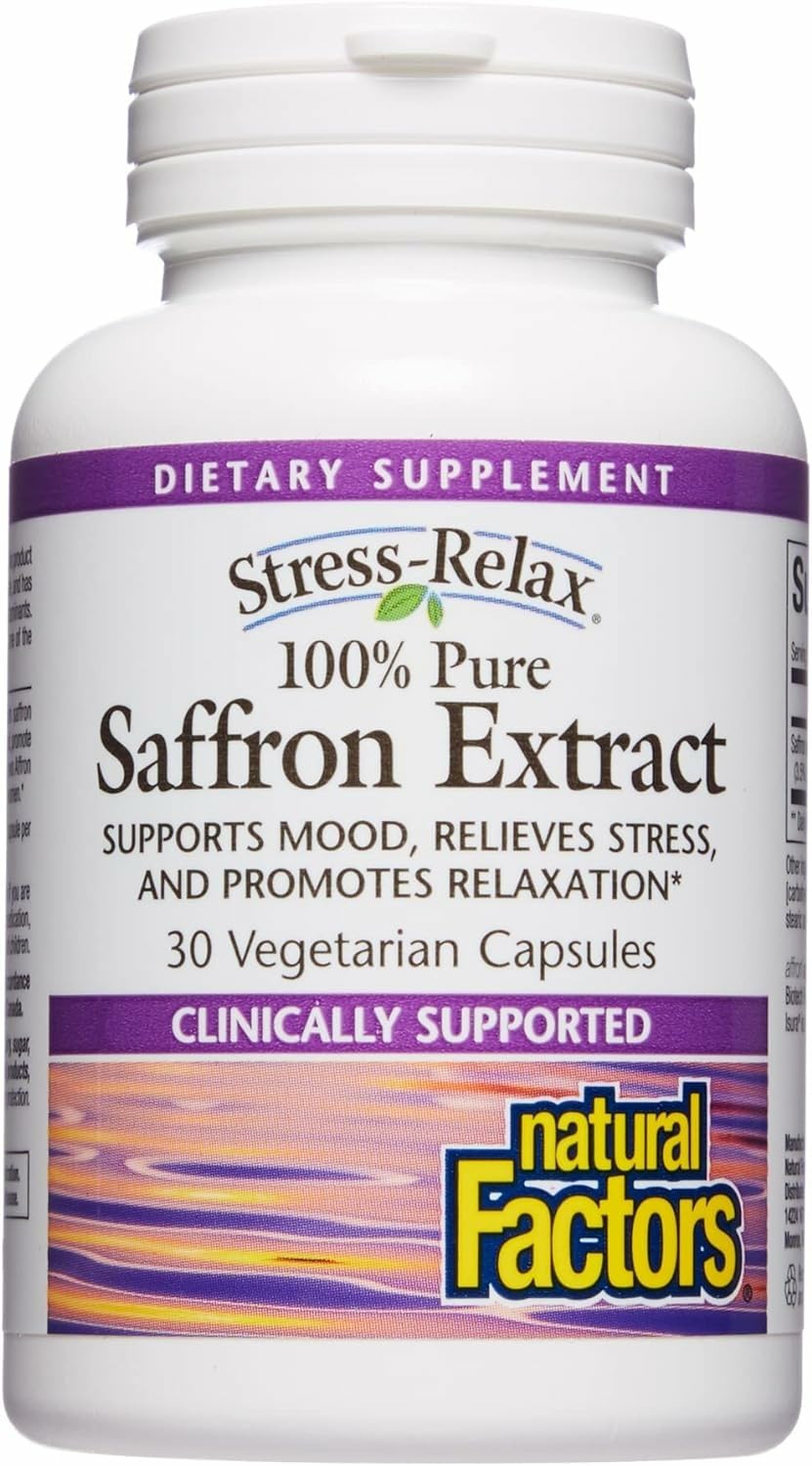 Natural Factors Stress-Relax bottle front promotes daily mood support.