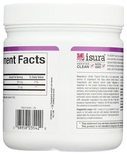 Natural Factors Stress-Relax powder scoop showing easy measurement for daily magnesium