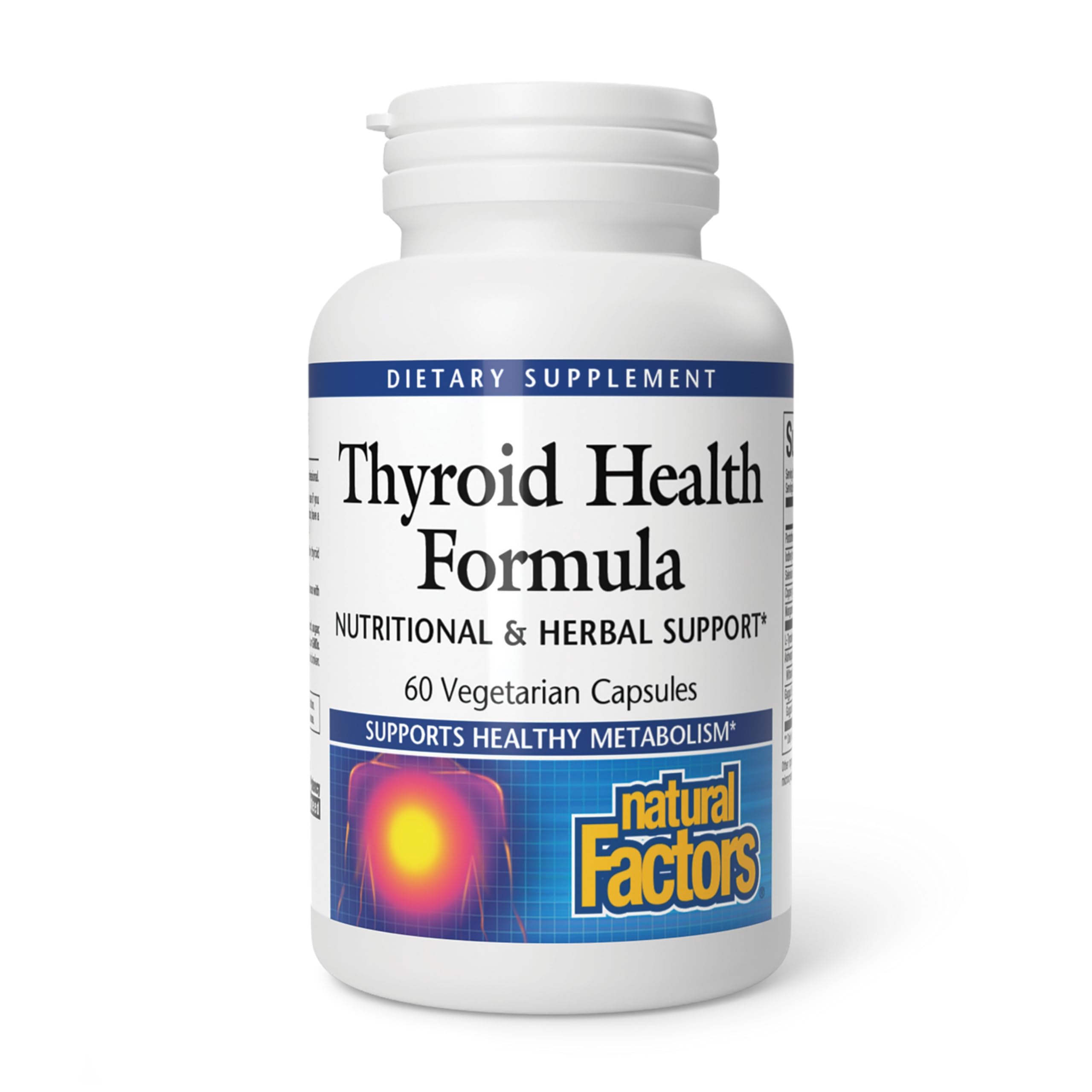 Natural Factors Thyroid Health Formula bottle front for daily wellness support.
