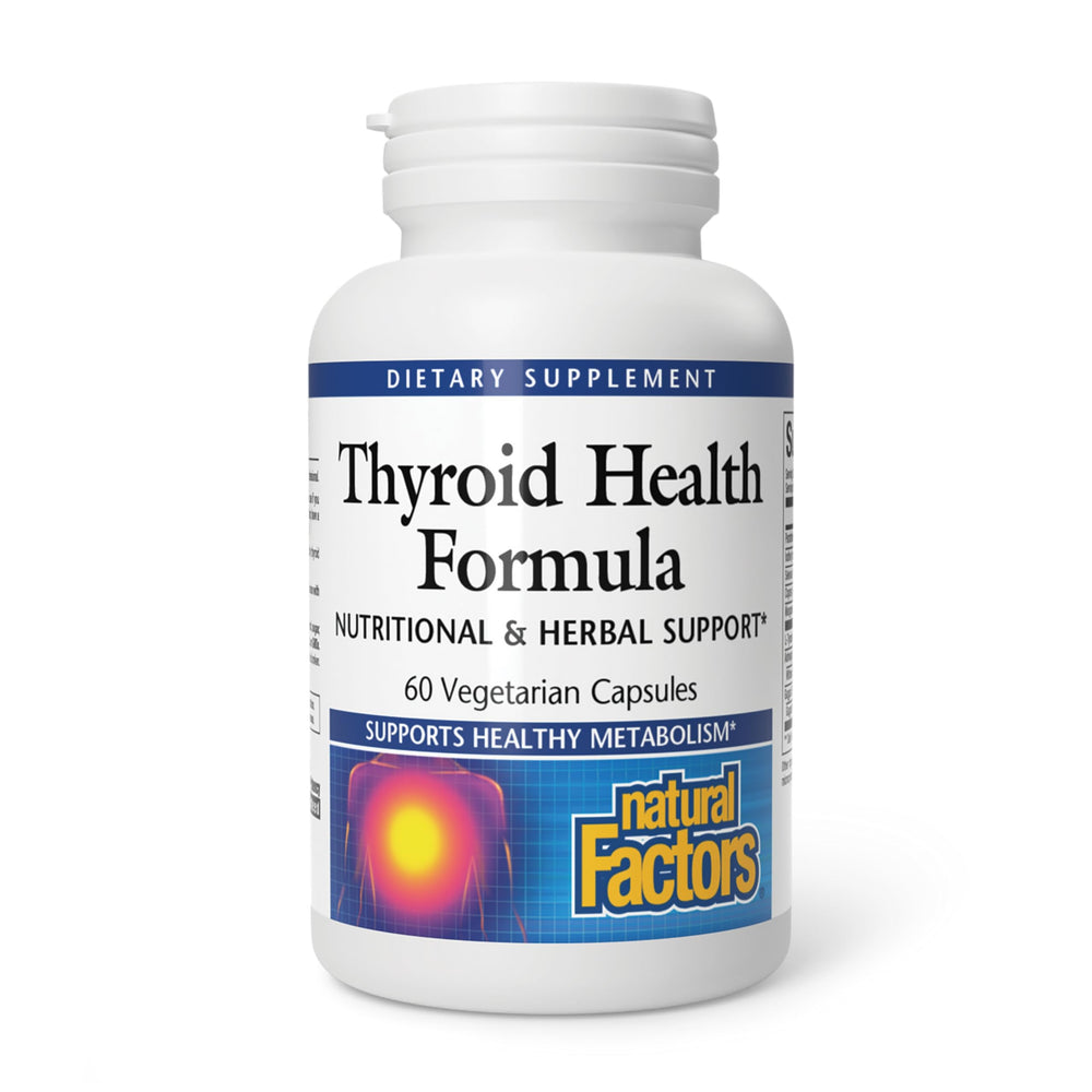 Natural Factors Thyroid Health Formula bottle front for daily wellness support.