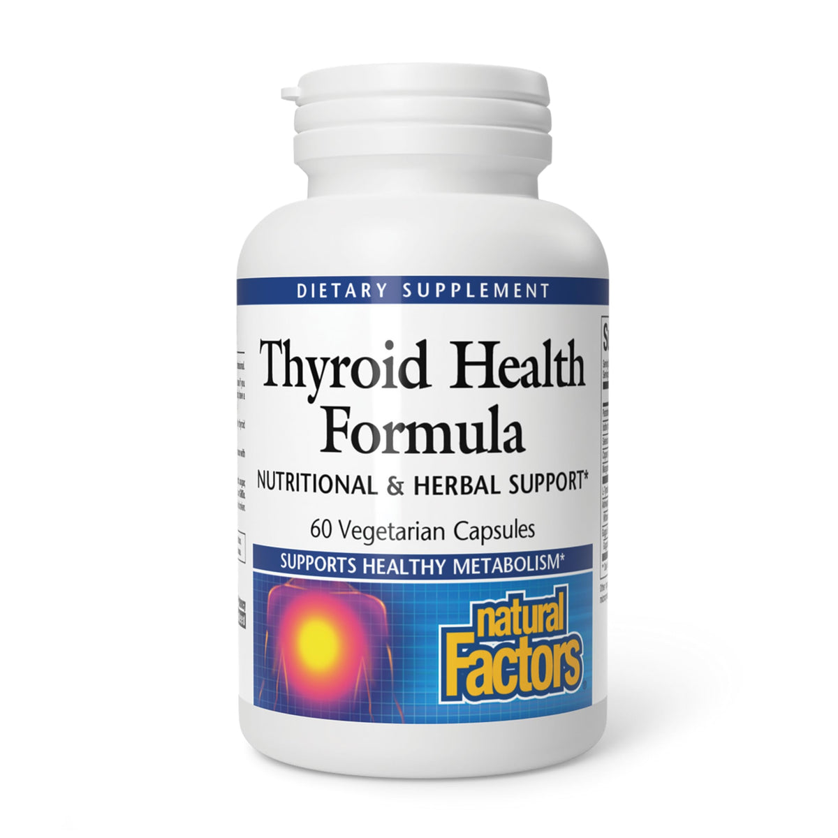 Natural Factors Thyroid Health Formula bottle front for daily wellness support.