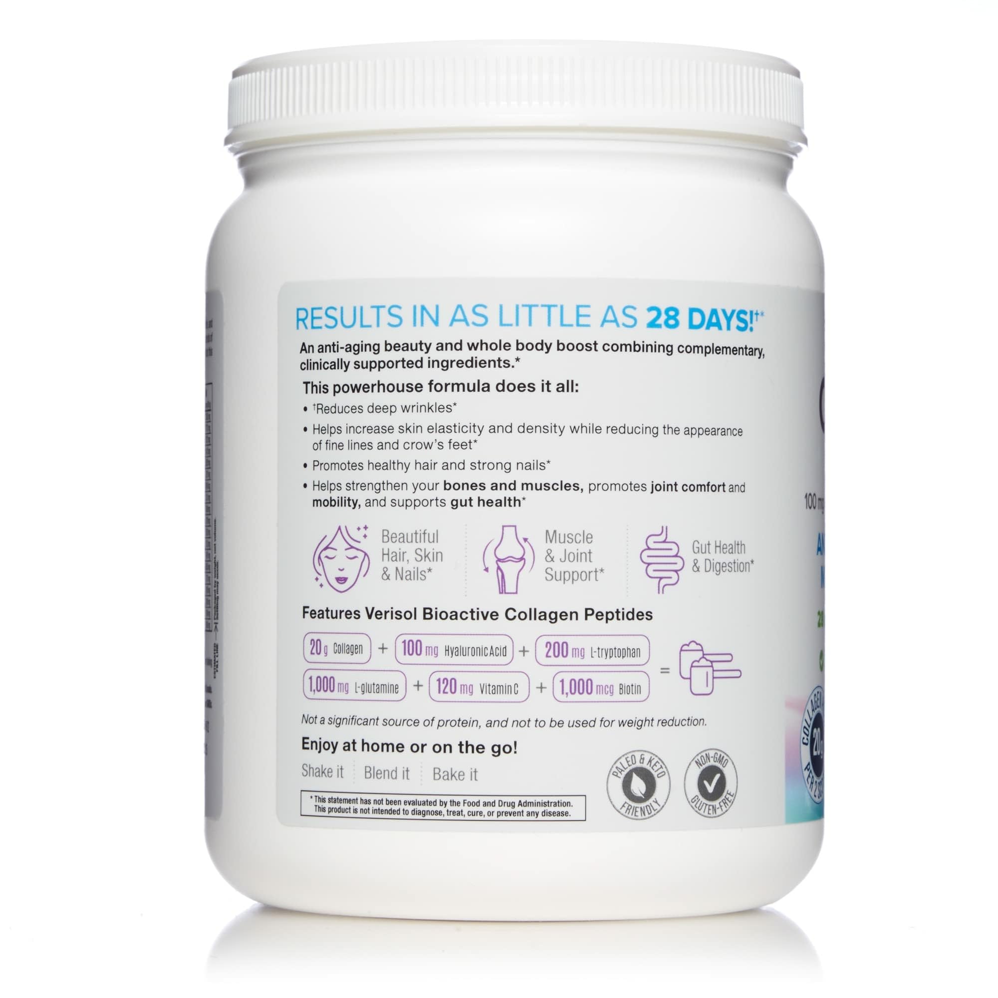Natural Factors Total Body Collagen grass-fed cattle source emphasizes clean sourcing